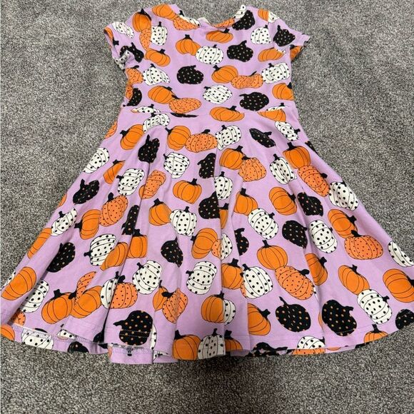 Eleanor Rose Purple Pumpkin Print Twirl Dress Sz 6 - Picture 4 of 6